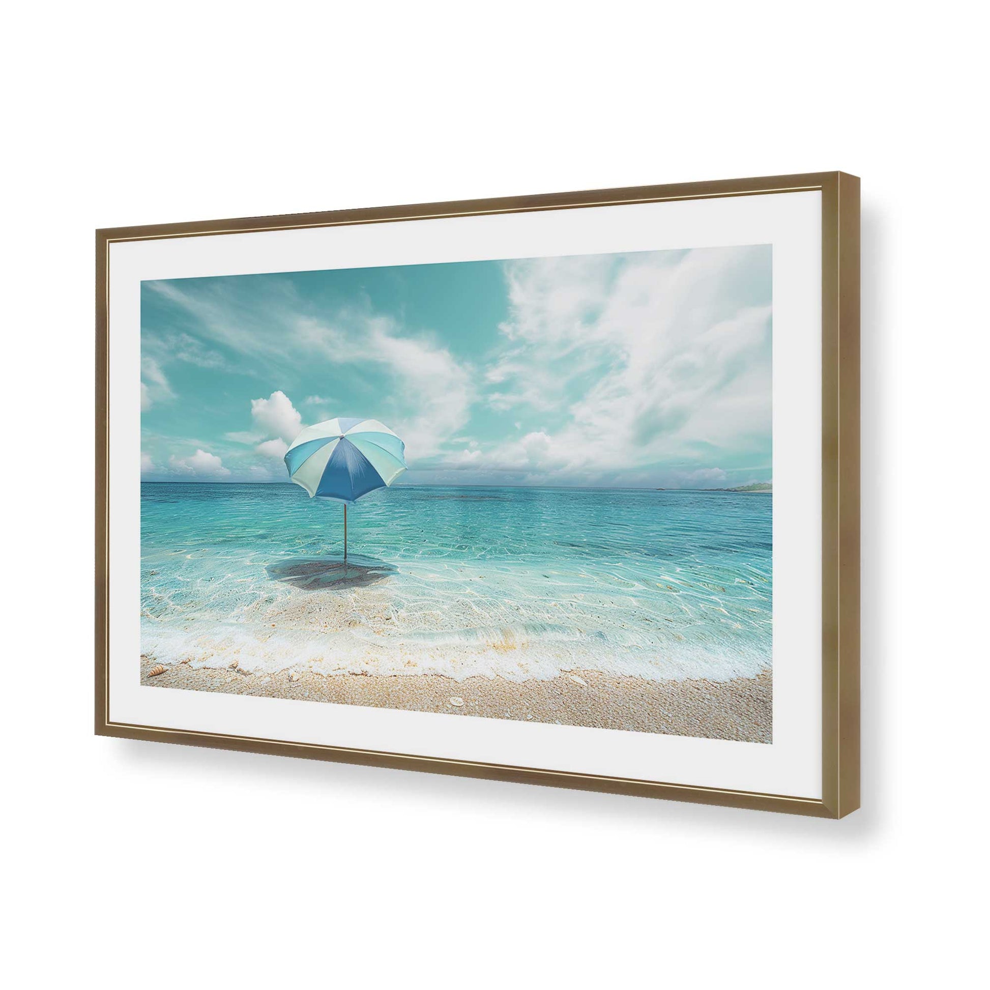 [Color:Brushed Gold], Picture of art in a Brushed Gold frame of the corner