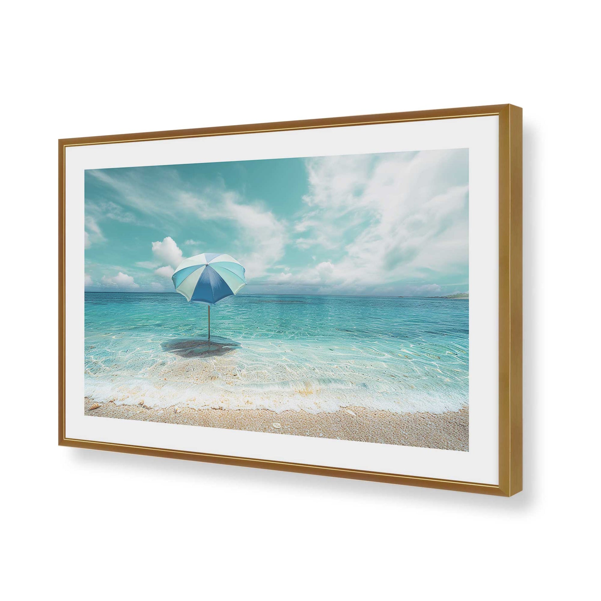 [Color:Polished Gold], Picture of art in a Polished Gold frame of the corner