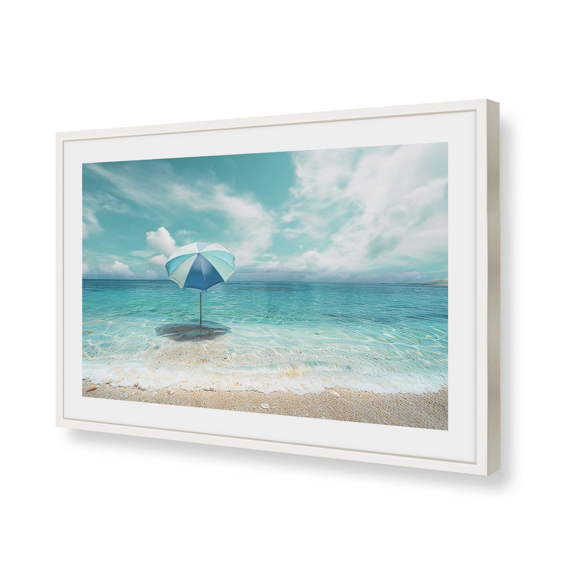 [Color:Opaque White], Picture of art in a Opaque White frame of the corner
