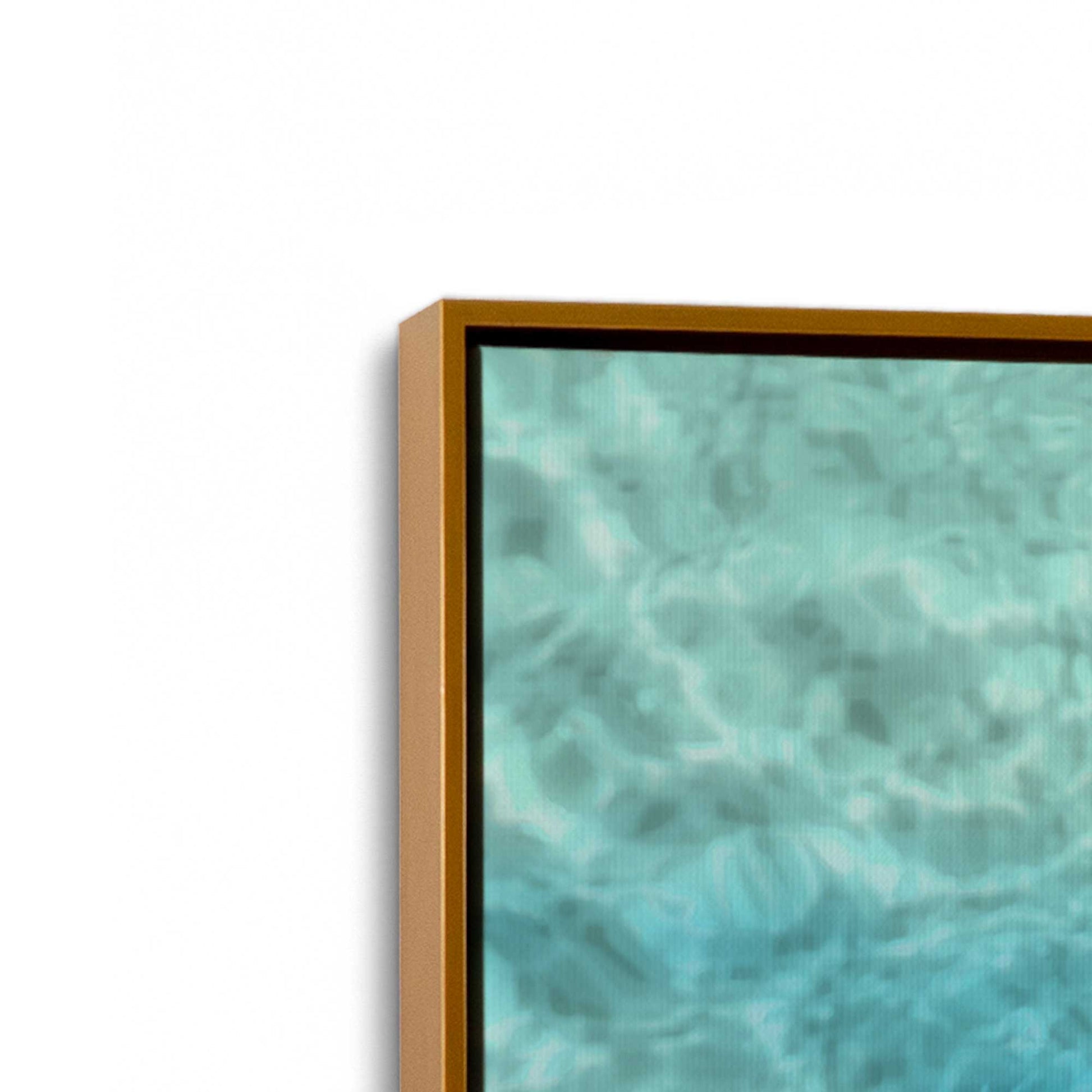 [Color:Polished Gold], Picture of art in a Polished Gold frame at an angle