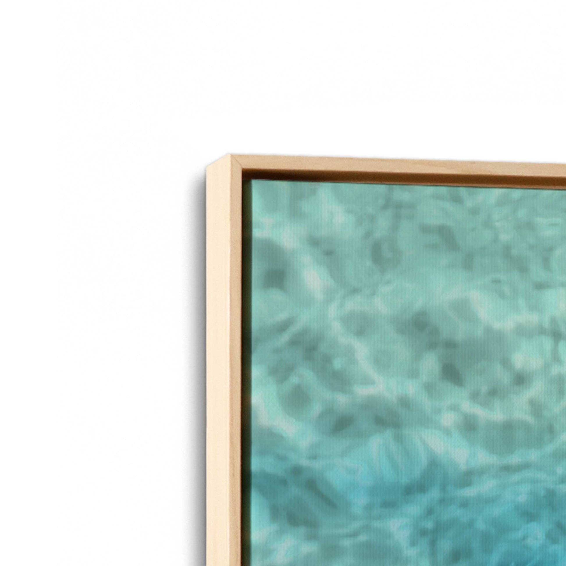 [Color:American Maple], Picture of art in a American Maple frame at an angle