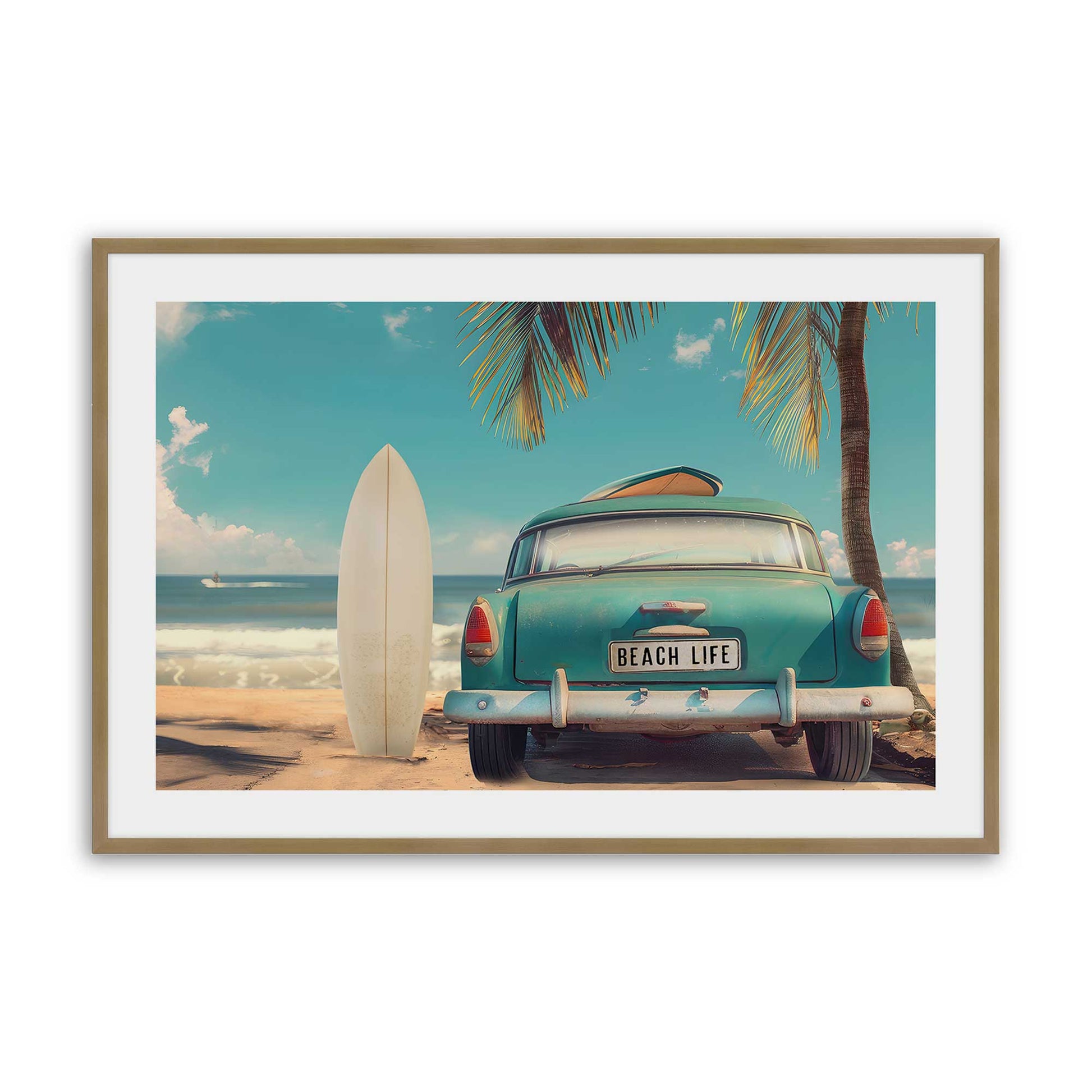 [Color:Brushed Gold], Picture of art in a Brushed Gold frame