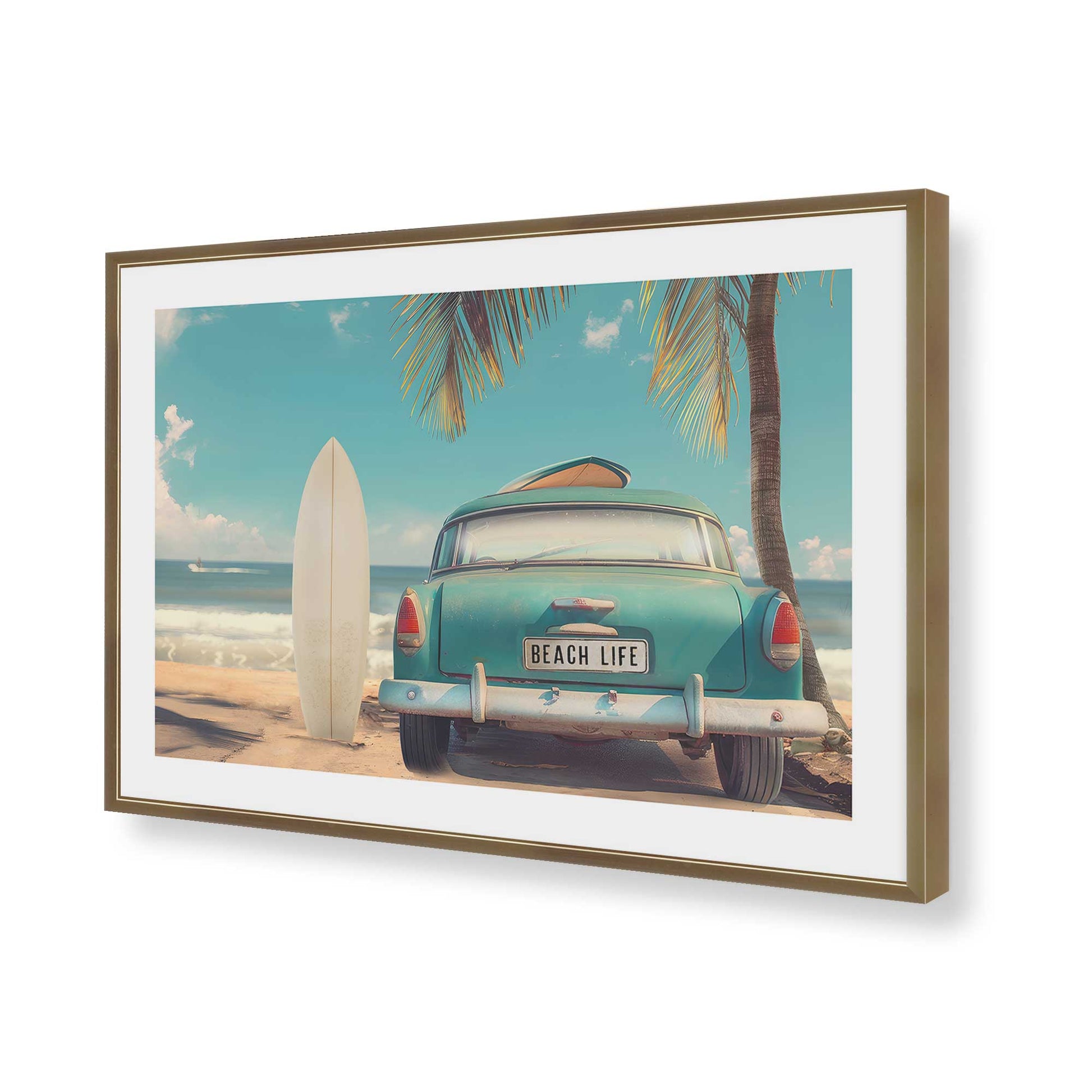 [Color:Brushed Gold], Picture of art in a Brushed Gold frame of the corner