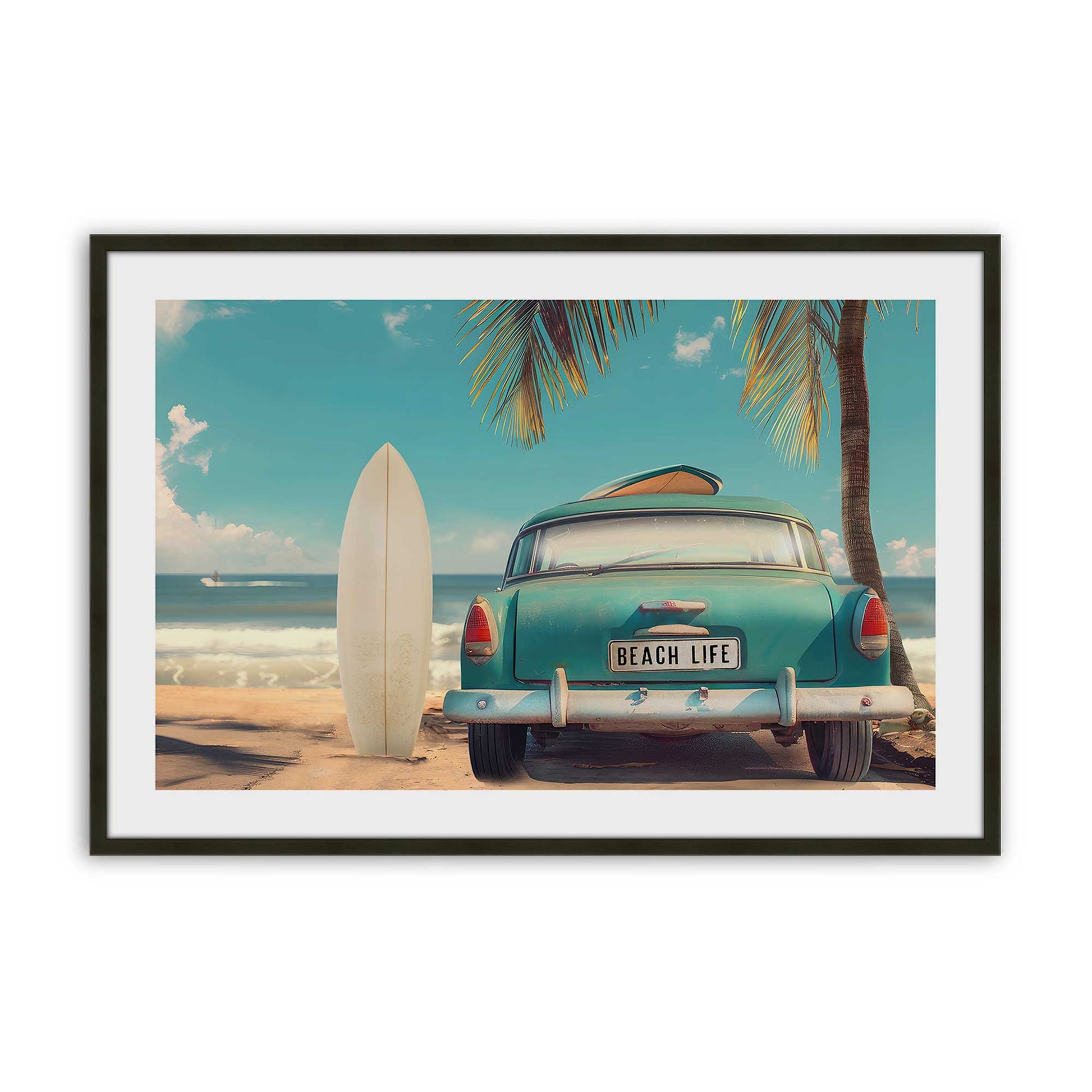 [Color:Satin Black], Picture of art in a Satin Black frame