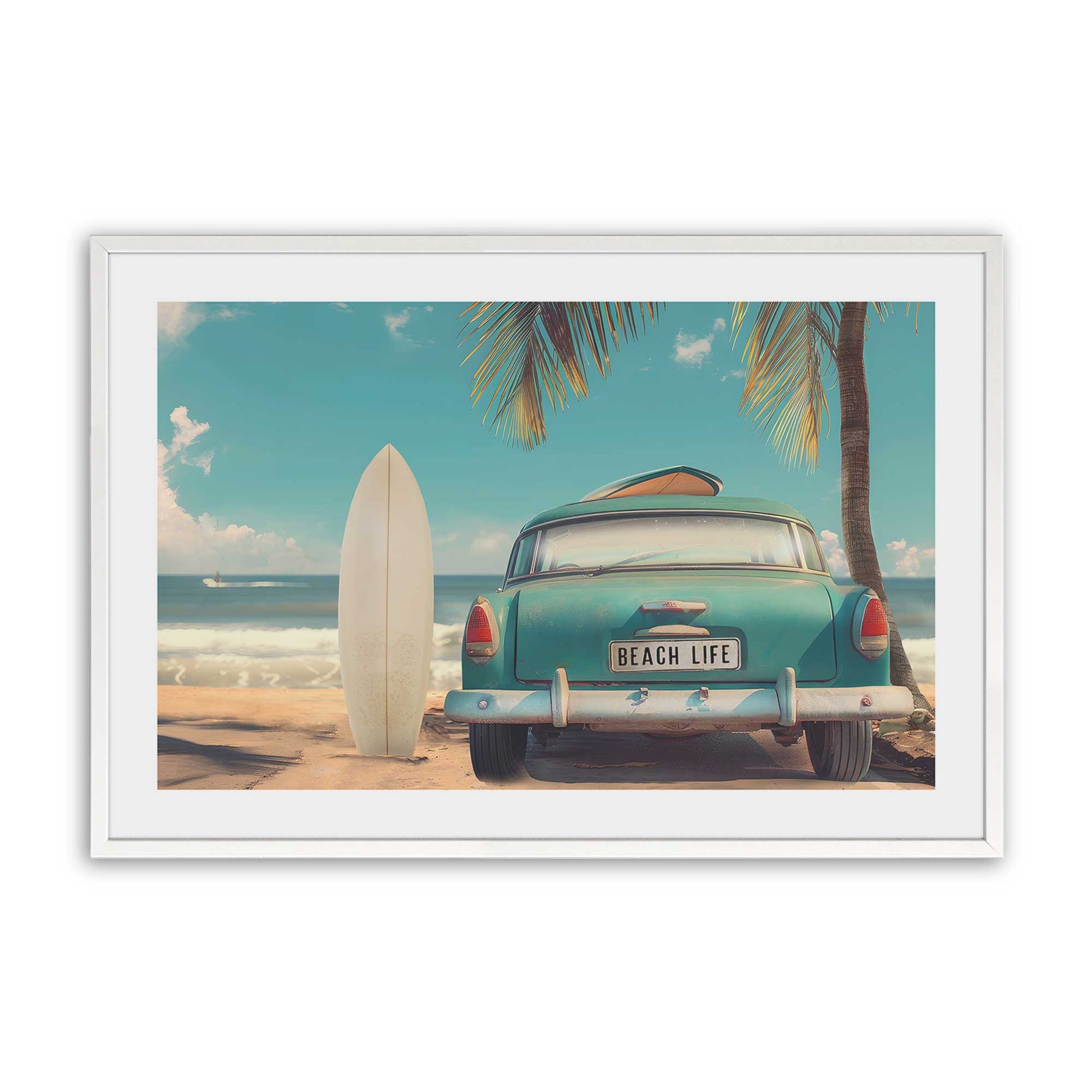 [Color:Opaque White], Picture of art in a Opaque White frame