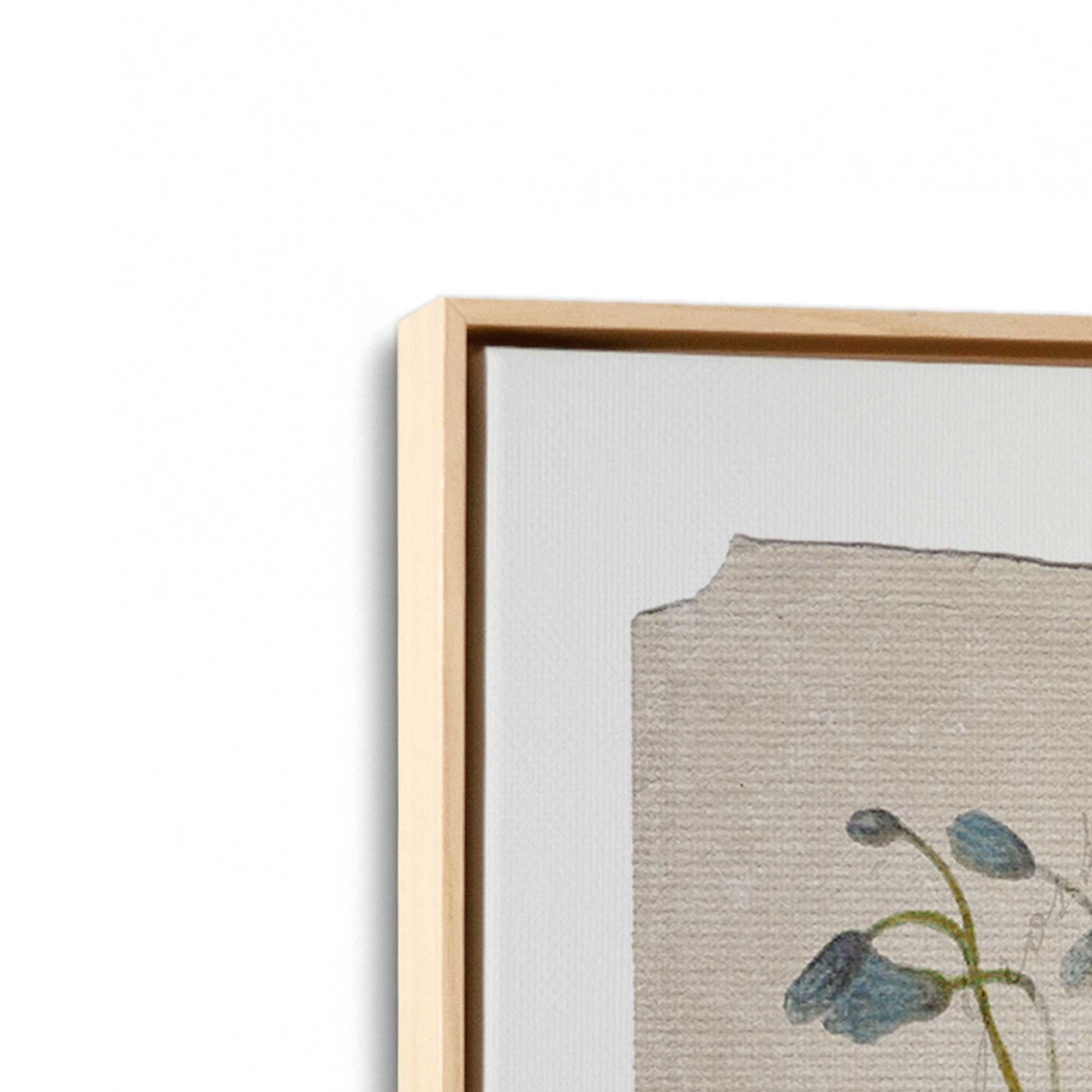 [Color:American Maple], Picture of art in a American Maple frame at an angle
