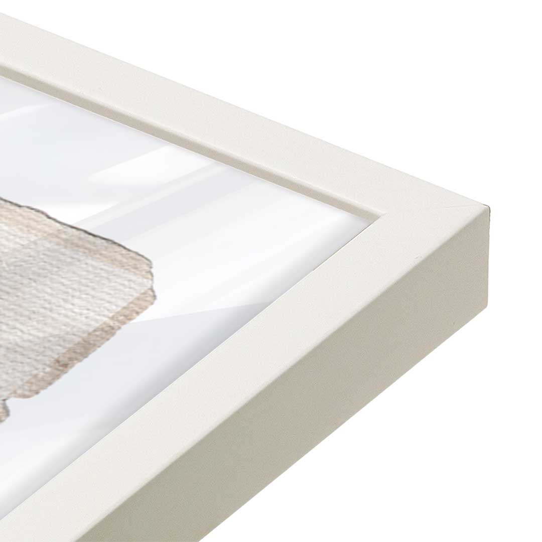 [Color:Opaque White], Picture of art in a Opaque White frame at an angle