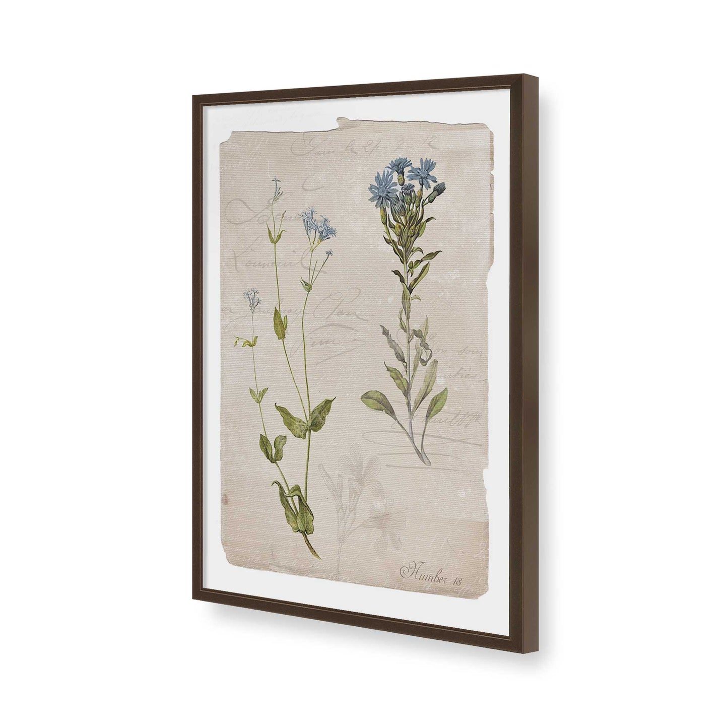 [Color:Brown], Picture of art in a Brown frame of the corner
