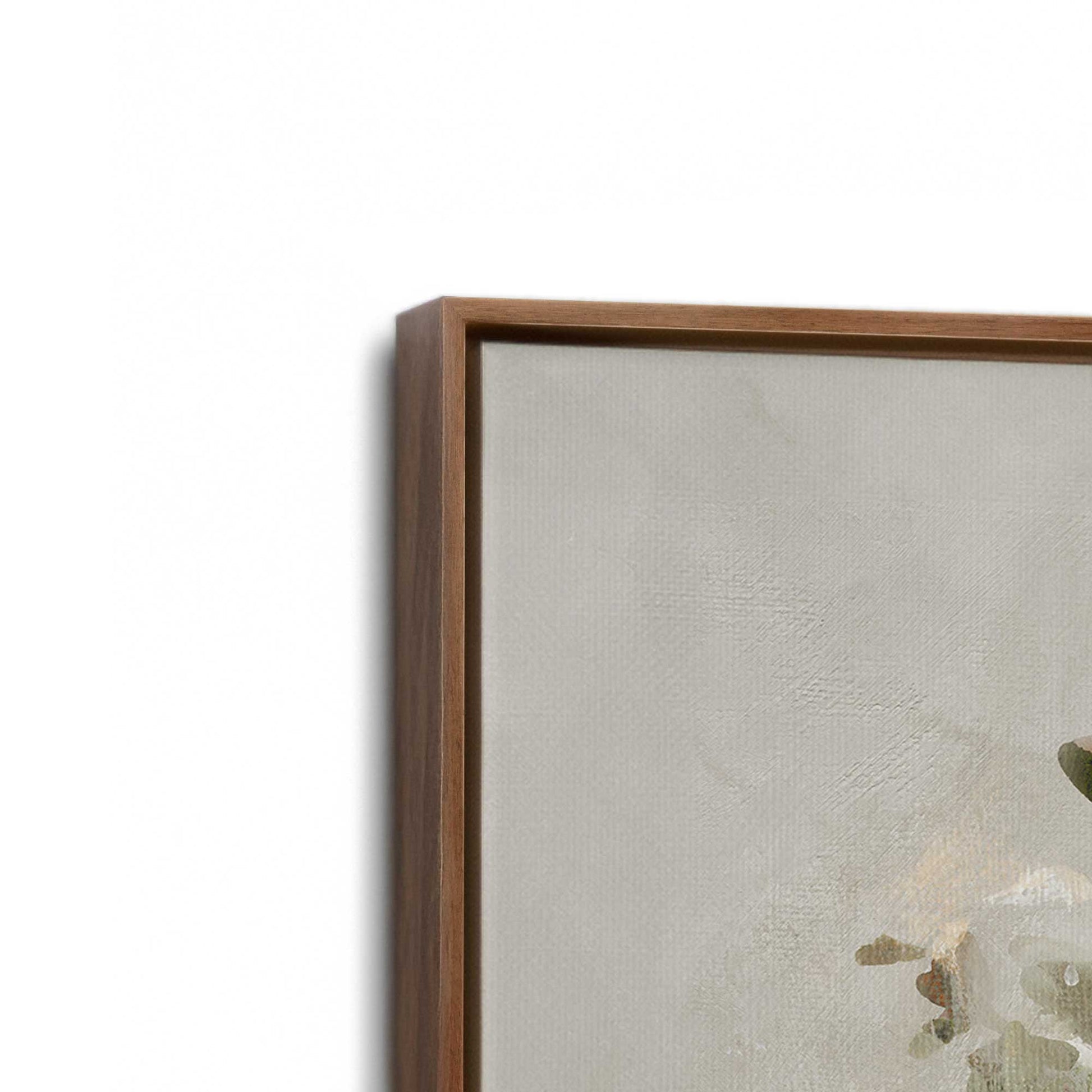 [Color:Walnut], Picture of art in a Walnut frame at an angle