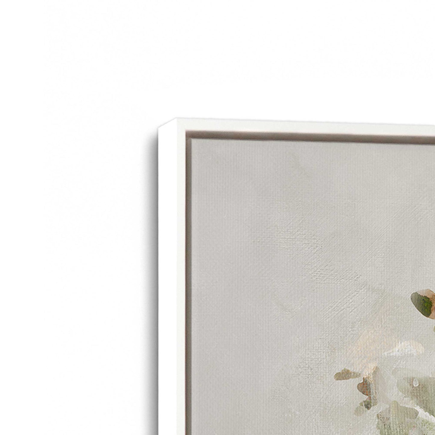 [Color:Opaque White], Picture of art in a White frame at an angle