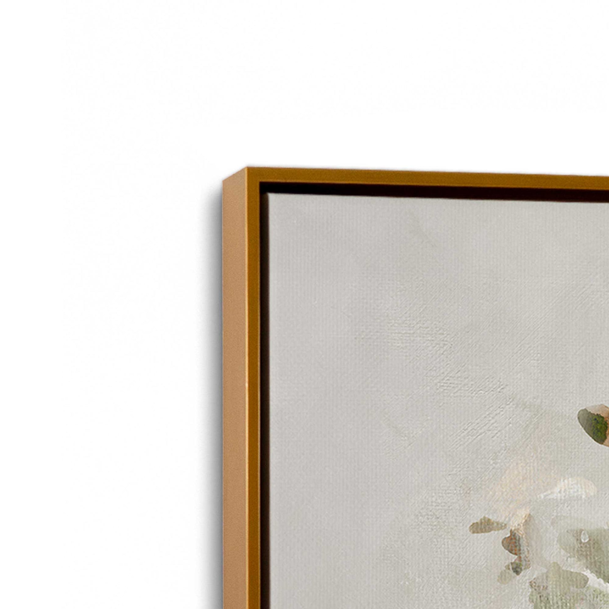 [Color:Polished Gold], Picture of art in a Polished Gold frame at an angle
