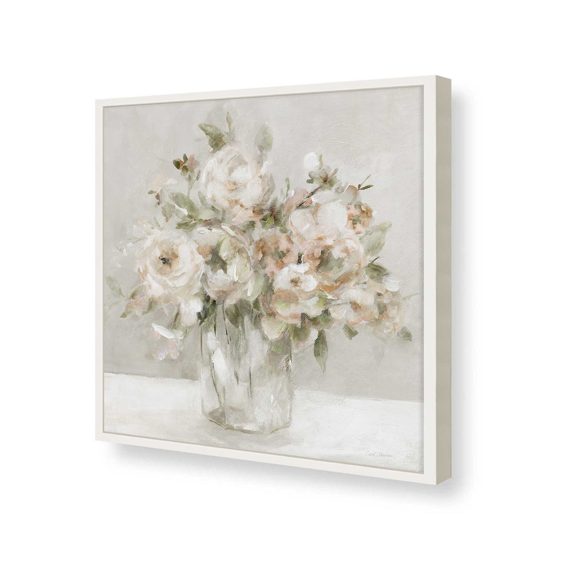 [Color:Opaque White], Picture of art in a Opaque White frame of the corner