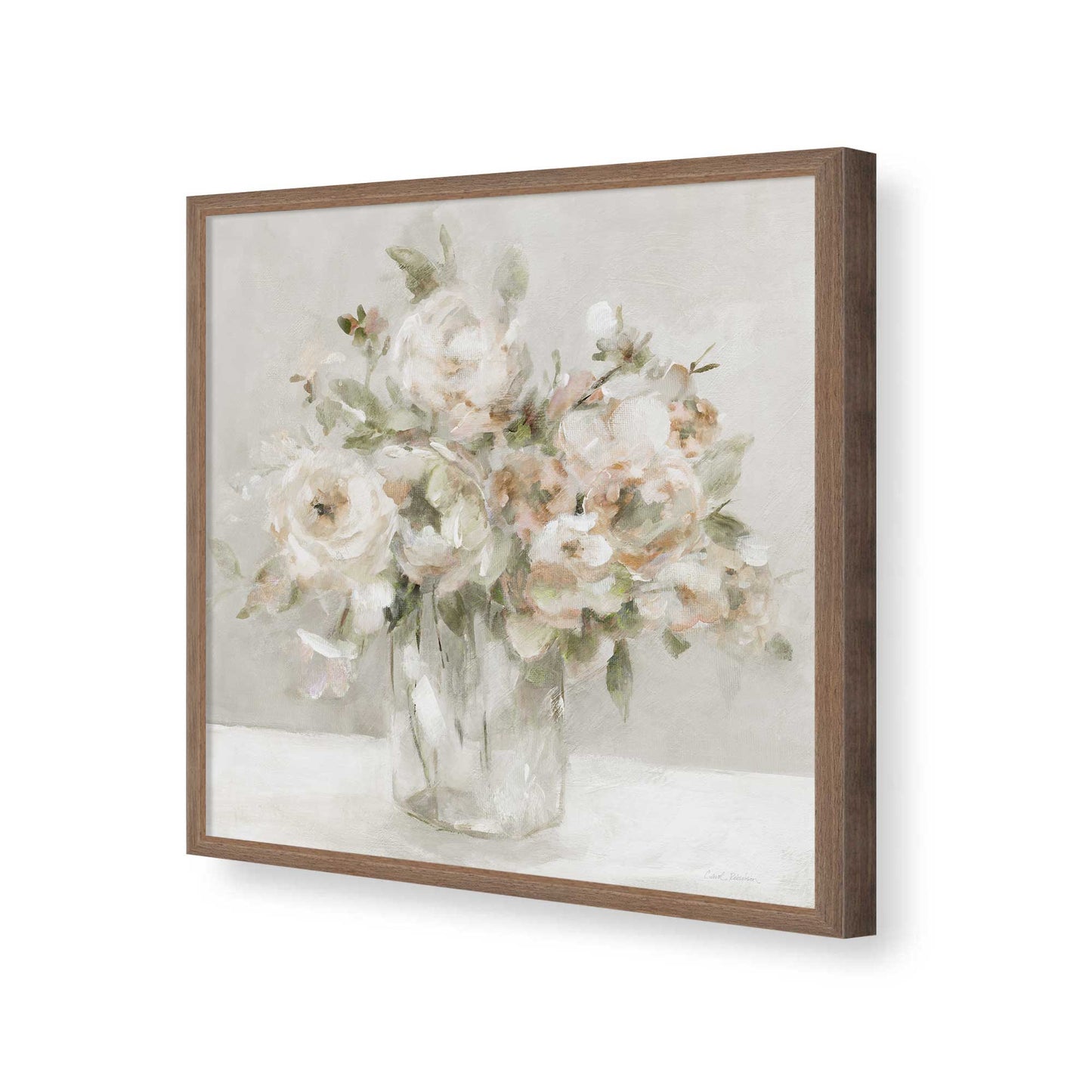 [Color:Walnut], Picture of art in a Walnut frame of the corner