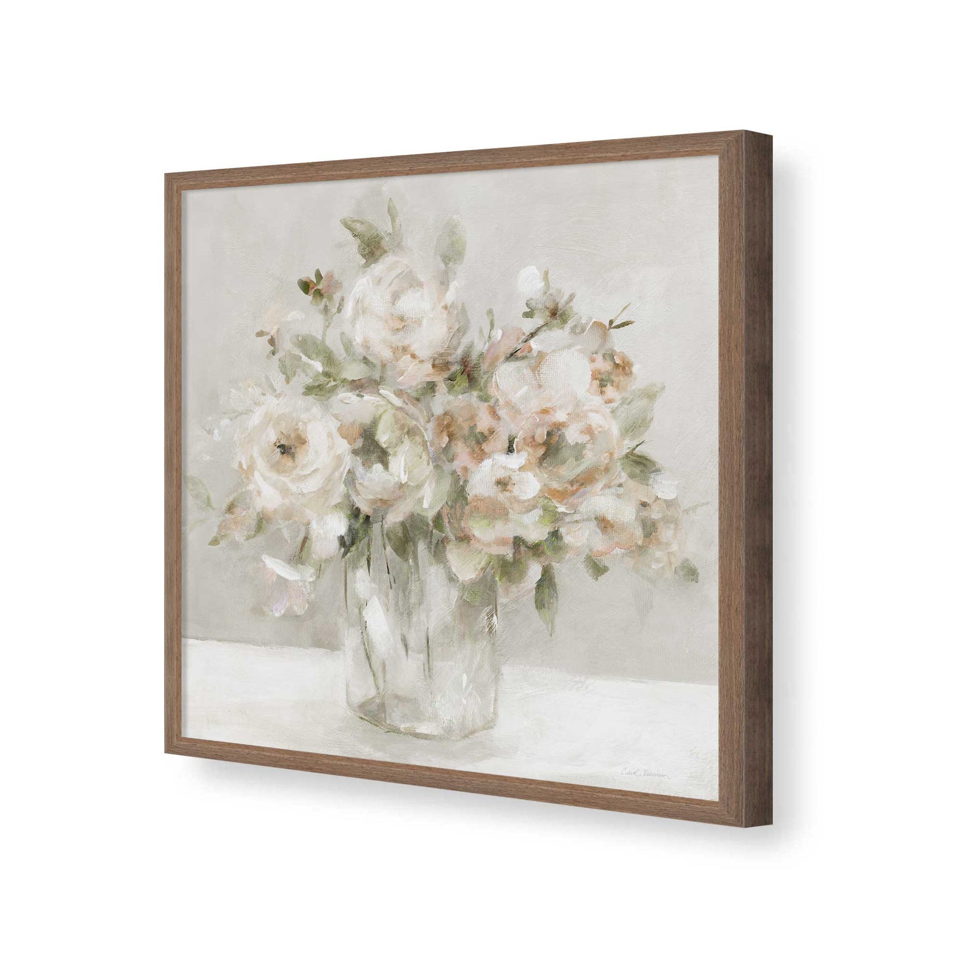 [Color:Walnut], Picture of art in a Walnut frame of the corner
