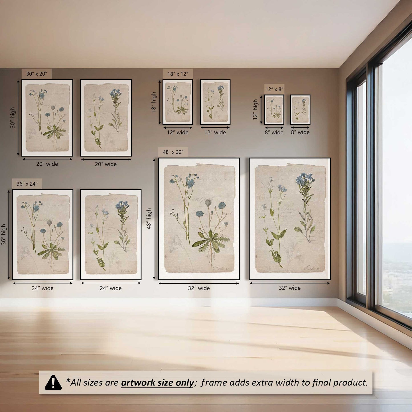 Antique Botanical Plates, Set of 2 Prints on Canvas