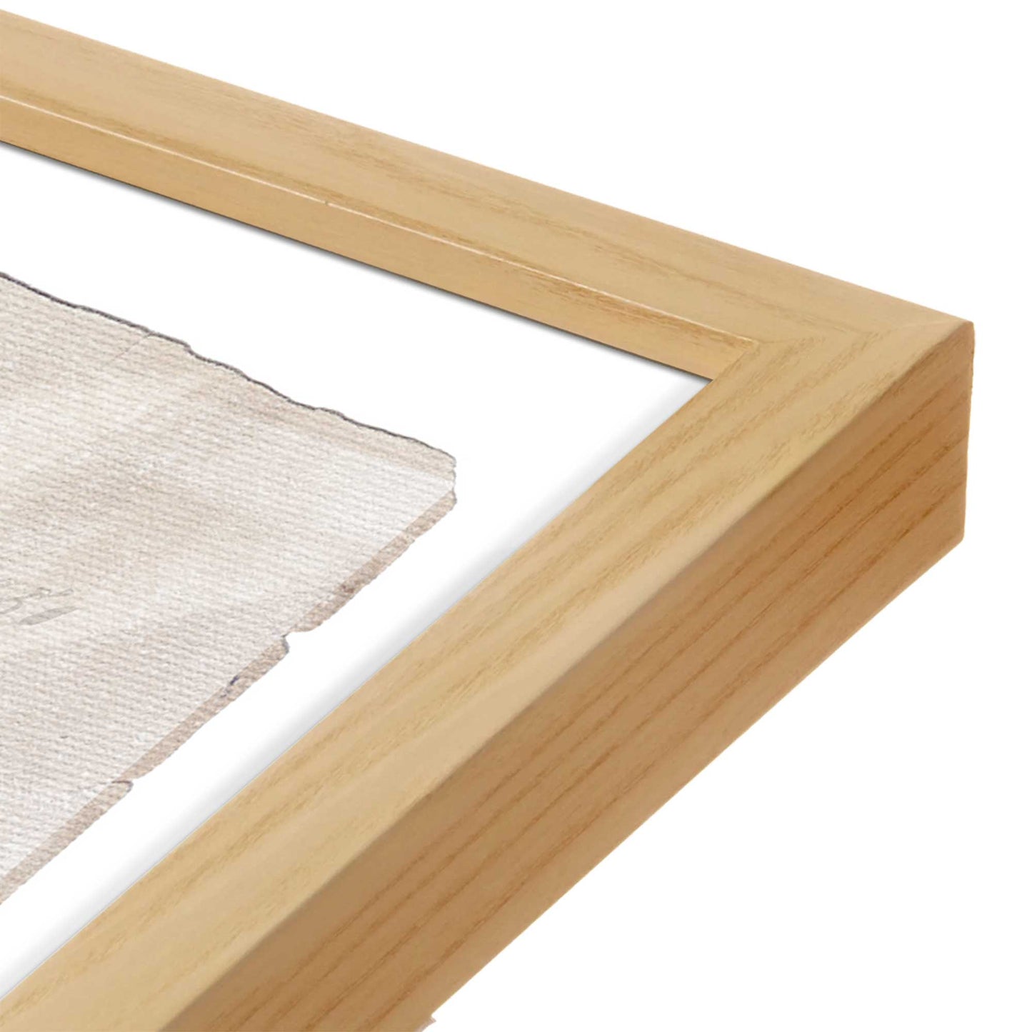 [Color:American Maple], Picture of art in a American Maple frame of the corner