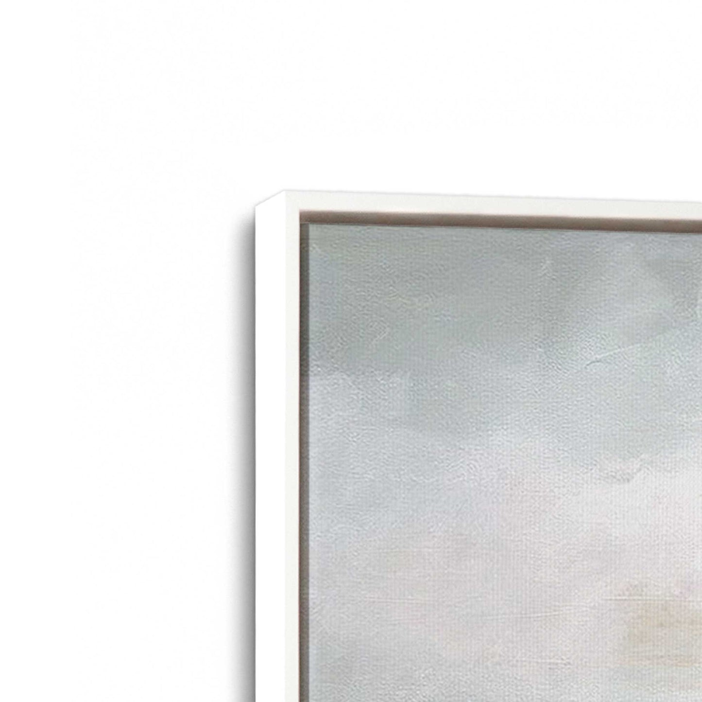 [Color:White], Picture of art in a White frame at an angle