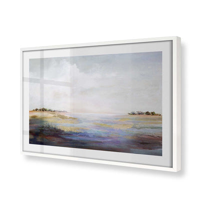 [Color:Opaque White], Picture of art in a Opaque White frame at an angle