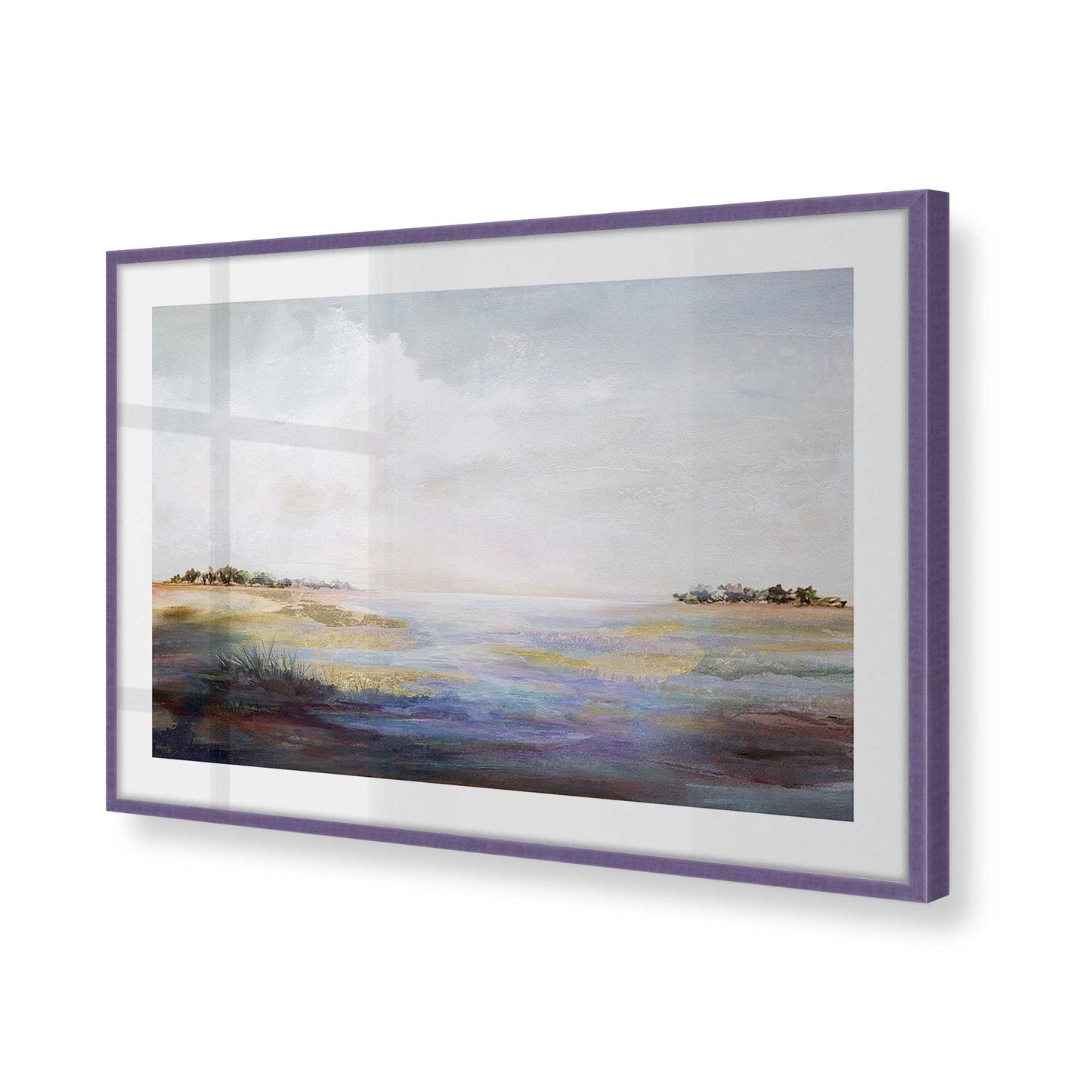 [Color:Purple Iris], Picture of art in a Purple Iris frame at an angle