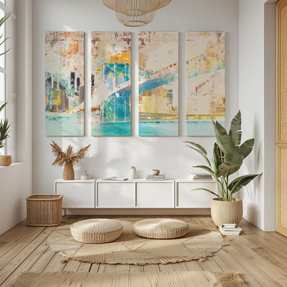 [Color:Stretched Canvas], Picture of art in a room