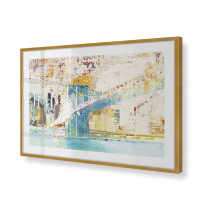 [Color:Polished Gold], Picture of art in a Polished Gold frame at an angle