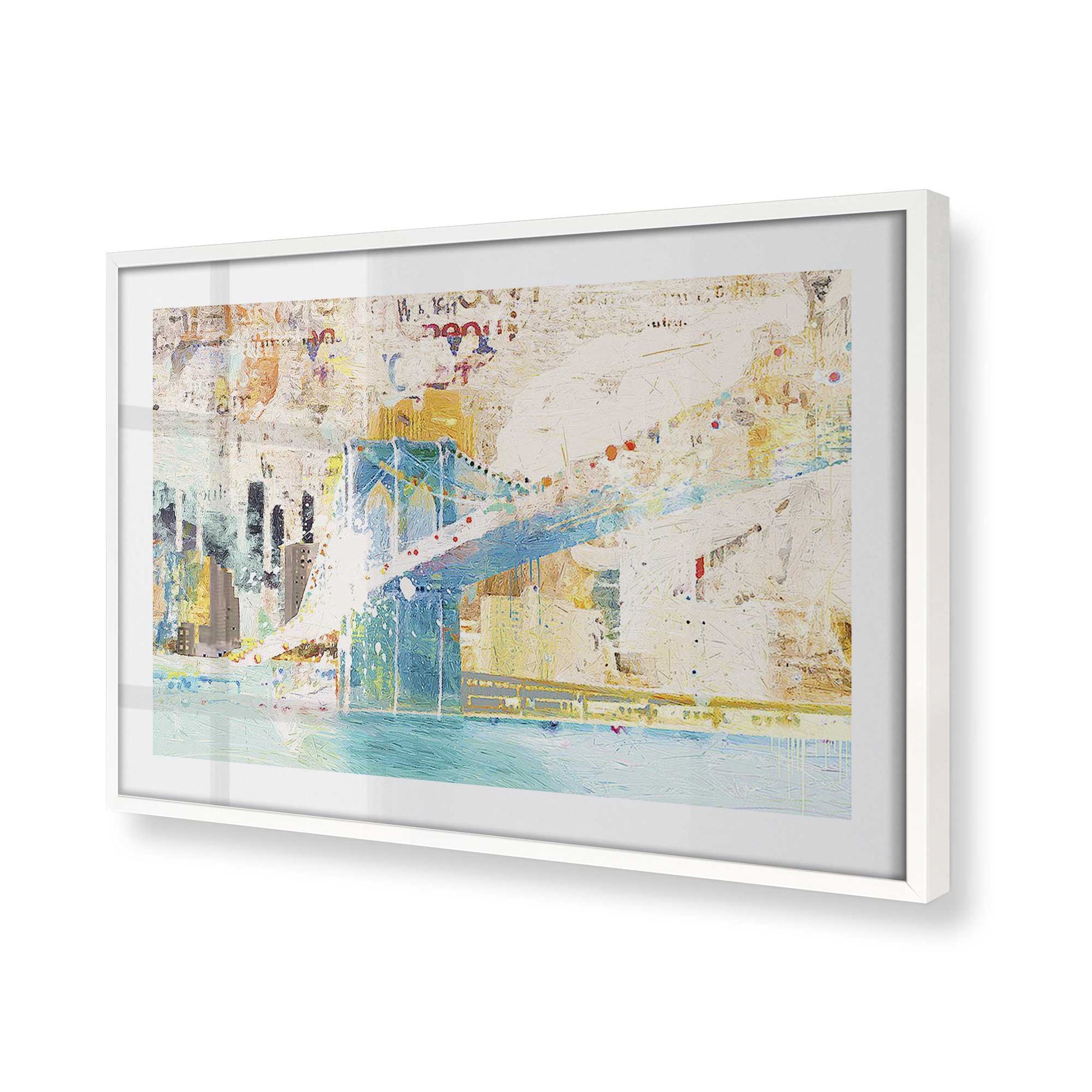 [Color:Opaque White], Picture of art in a Opaque White frame at an angle