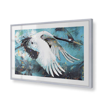 [Color:Polished Chrome], Picture of art in a Polished Chrome frame at an angle