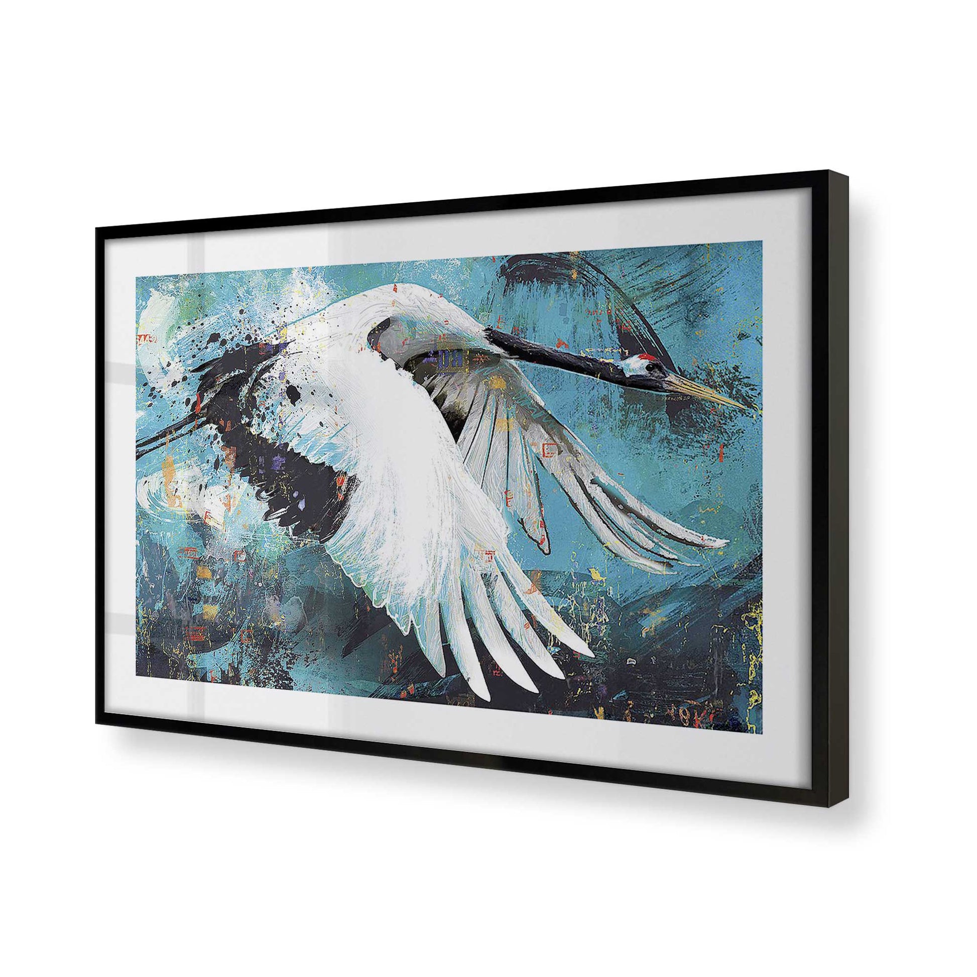 [Color:Satin Black], Picture of art in a Satin Black frame at an angle