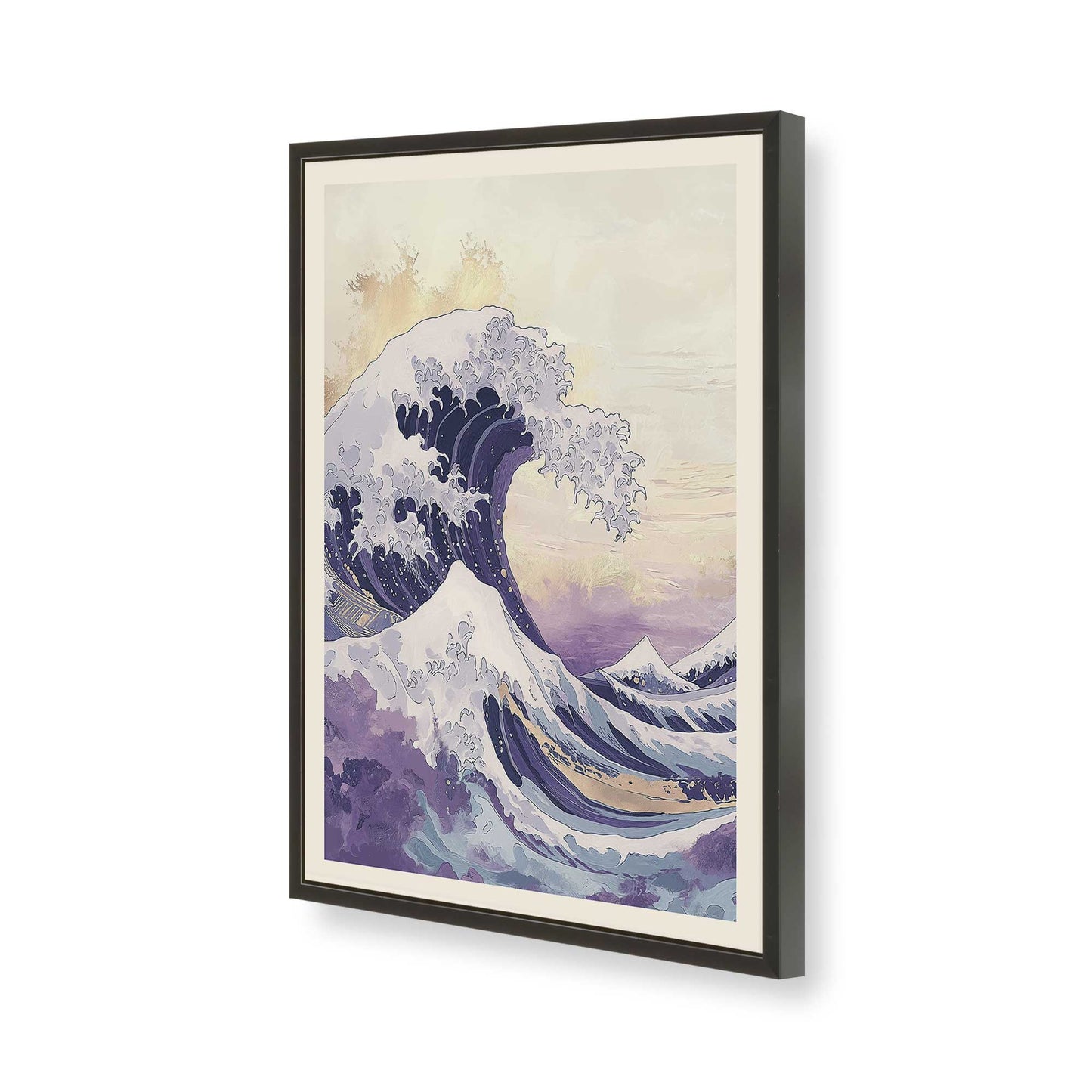 [Color:Satin Black], Picture of art in a Satin Black frame of the corner