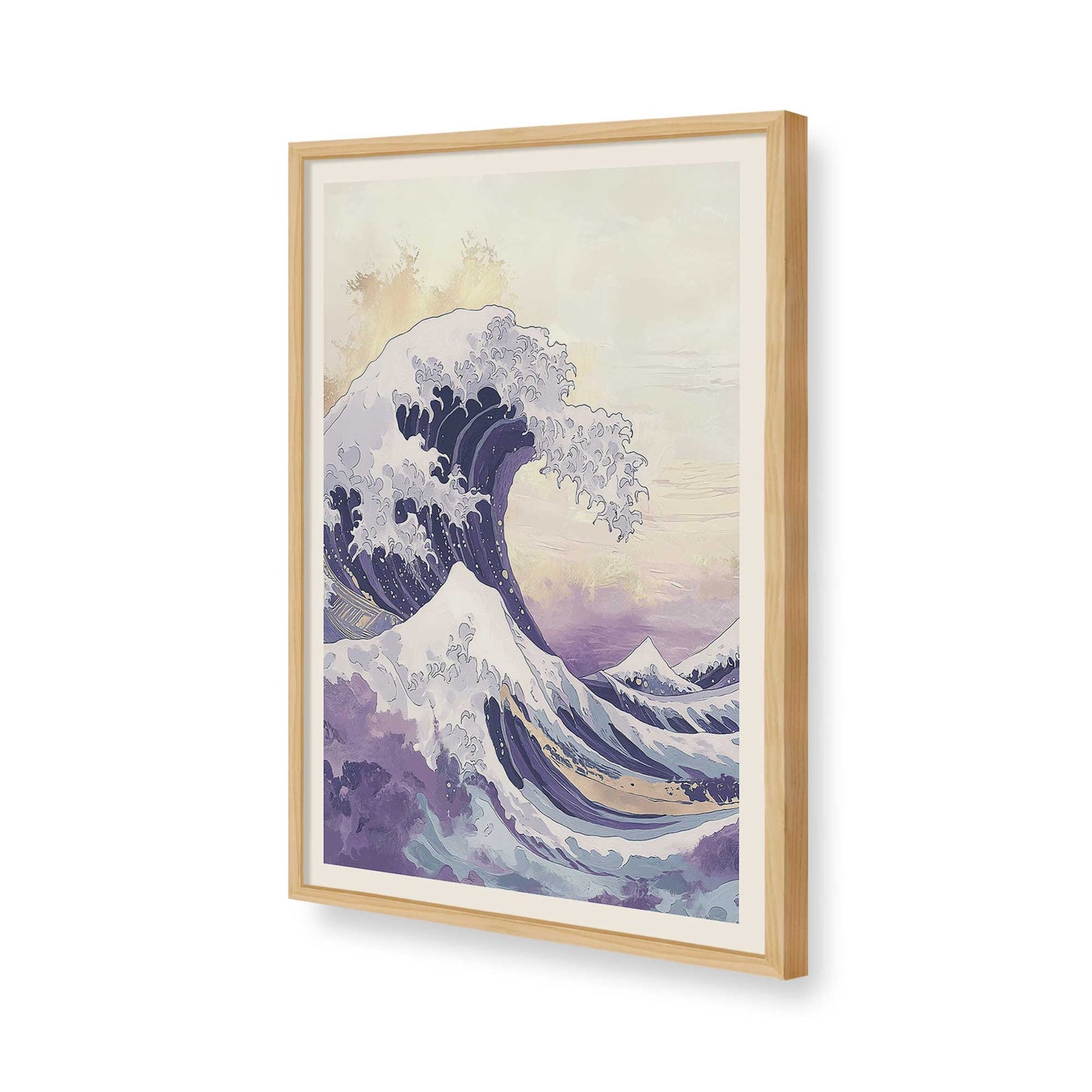 [Color:American Maple], Picture of art in a American Maple frame of the corner