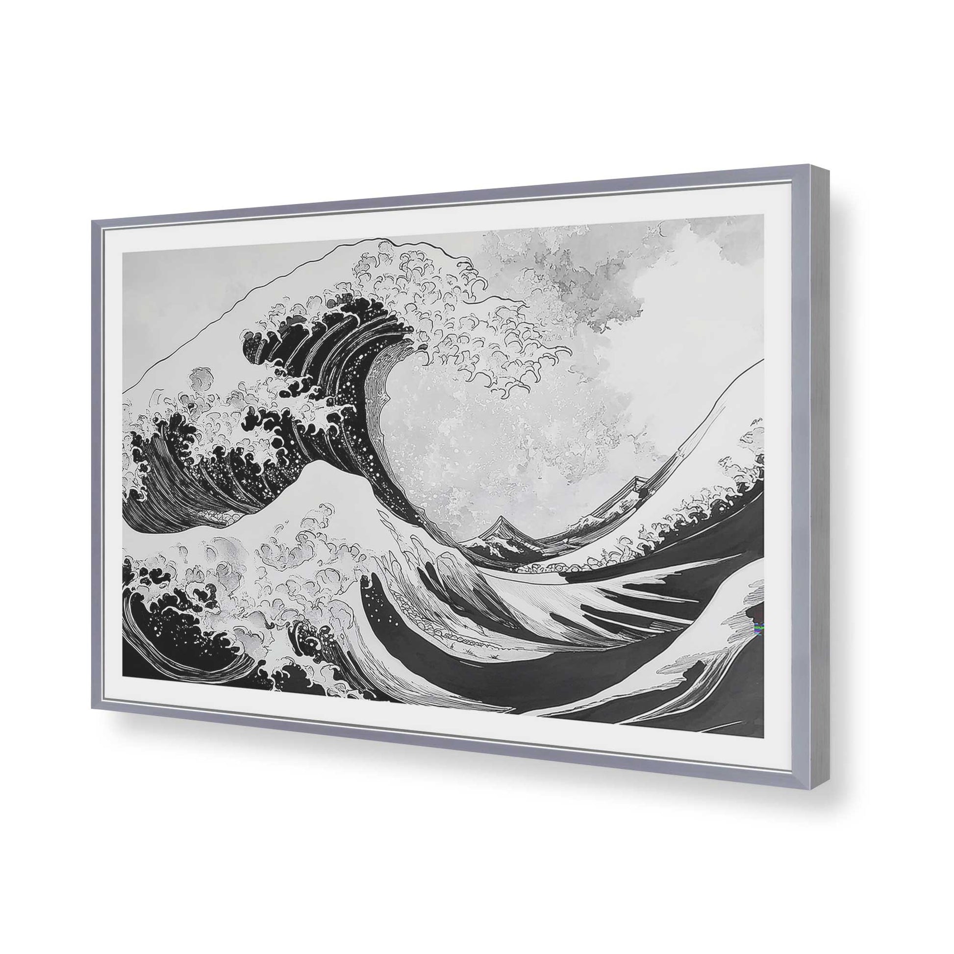[Color:Polished Chrome], Picture of art in a Polished Chrome frame of the corner
