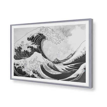 [Color:Polished Chrome], Picture of art in a Polished Chrome frame of the corner