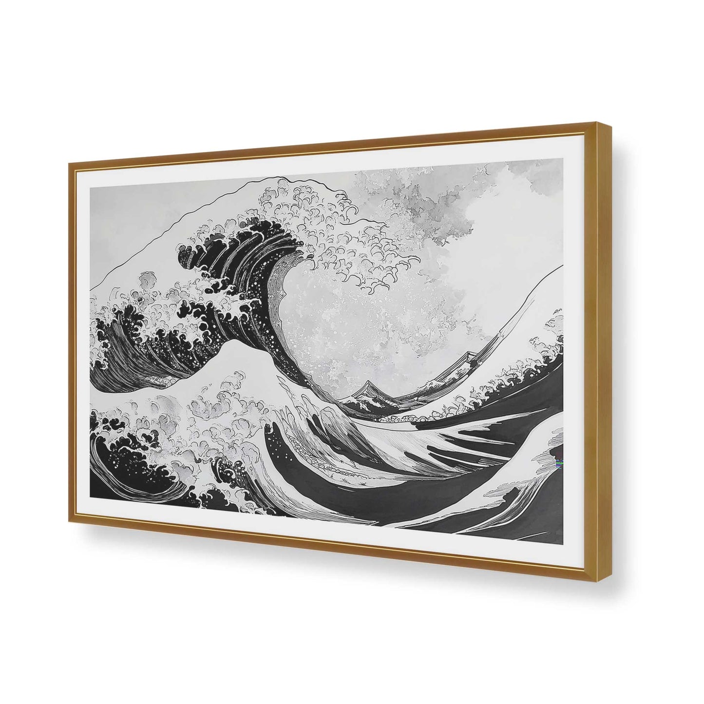 [Color:Polished Gold], Picture of art in a Polished Gold frame of the corner