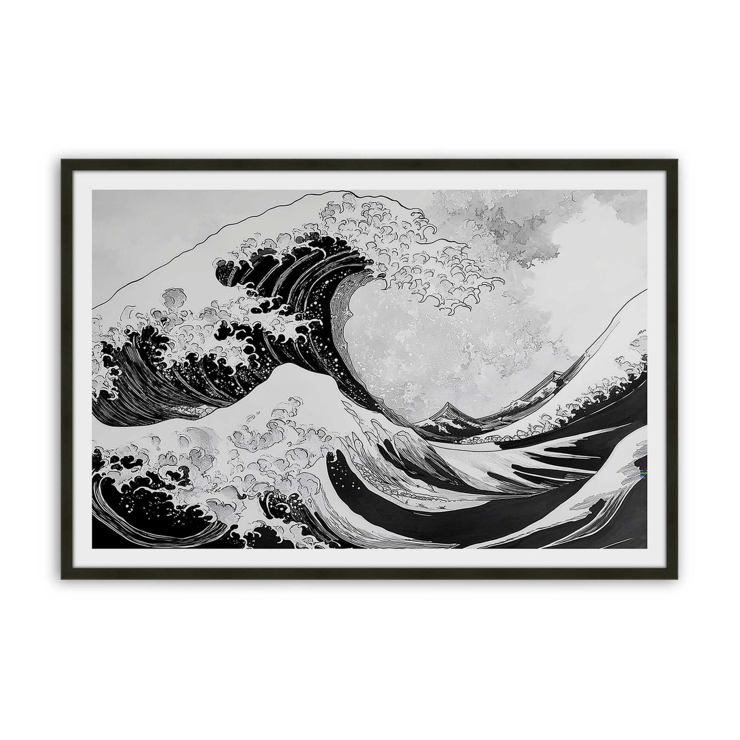 [Color:Satin Black], Picture of art in a Satin Black frame