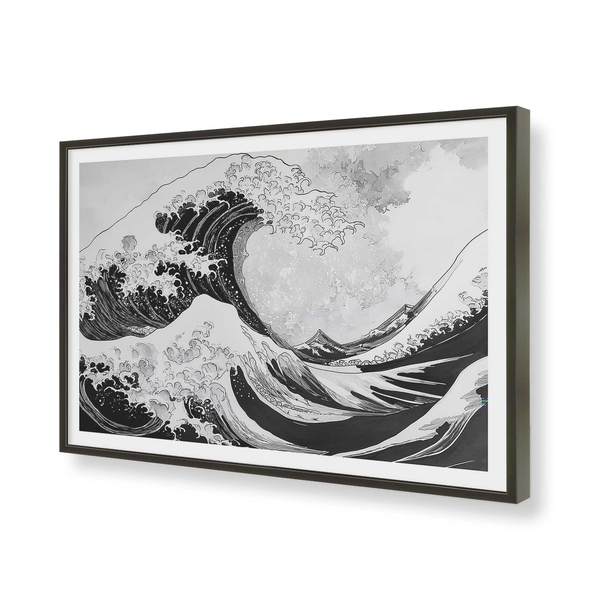 [Color:Satin Black], Picture of art in a Satin Black frame of the corner