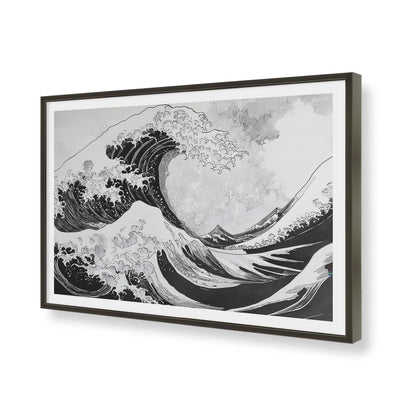 [Color:Satin Black], Picture of art in a Satin Black frame of the corner