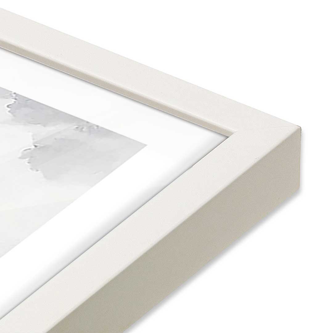 [Color:Opaque White], Picture of art in a Opaque White frame at an angle