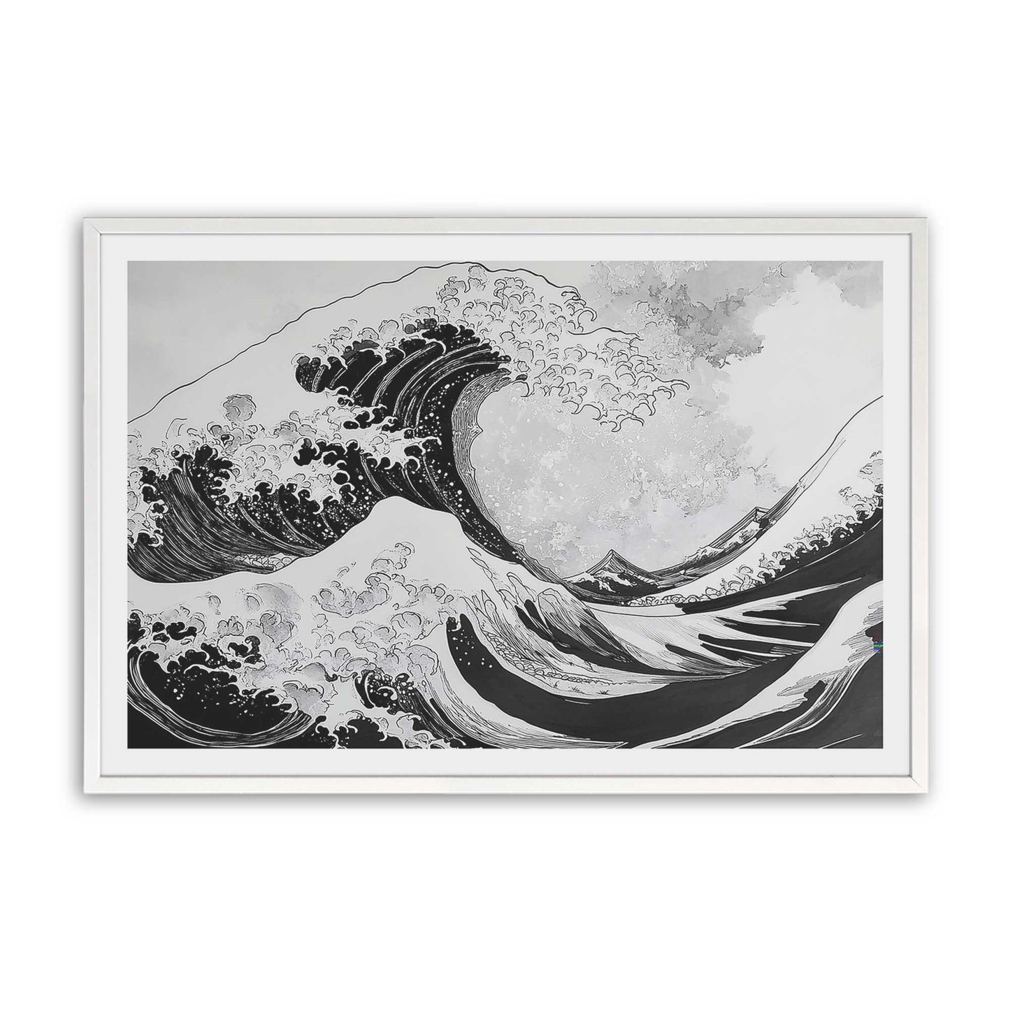 [Color:Opaque White], Picture of art in a Opaque White frame