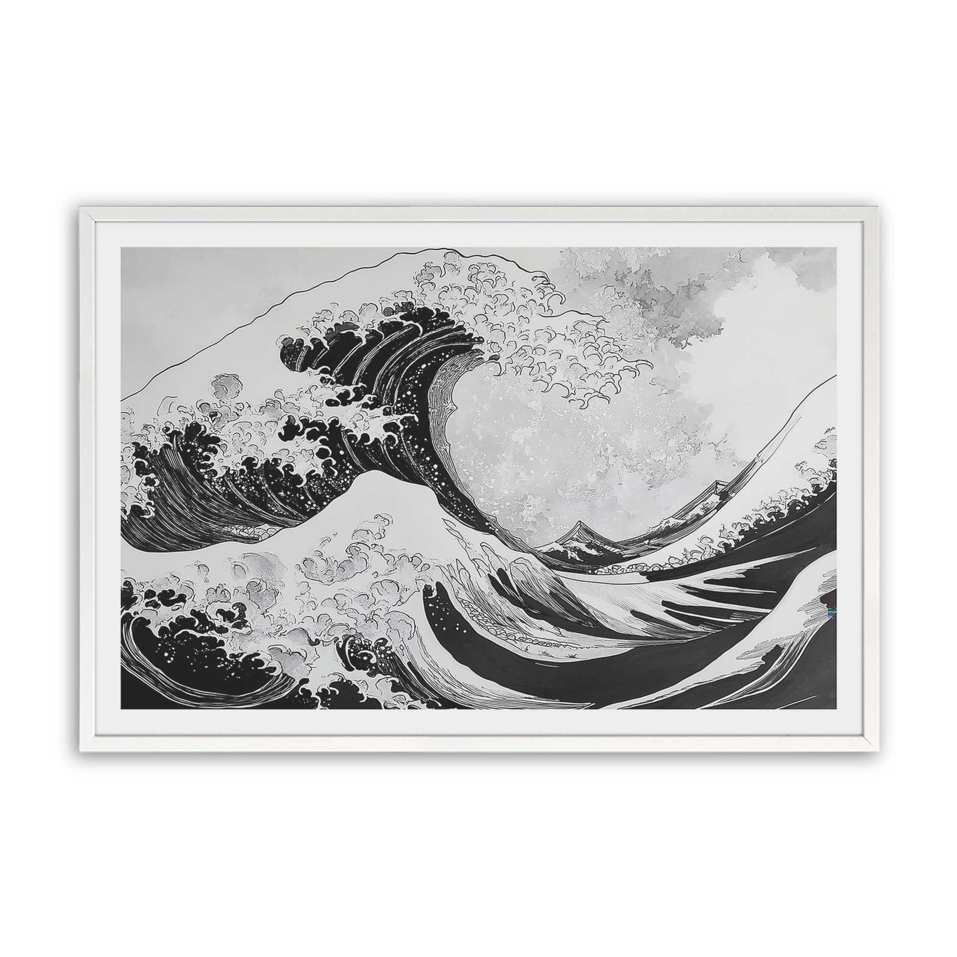 [Color:Opaque White], Picture of art in a Opaque White frame