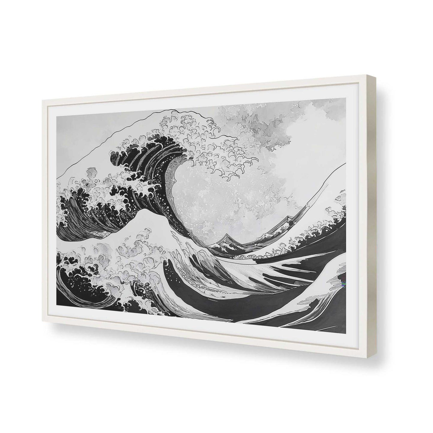 [Color:Opaque White], Picture of art in a Opaque White frame of the corner