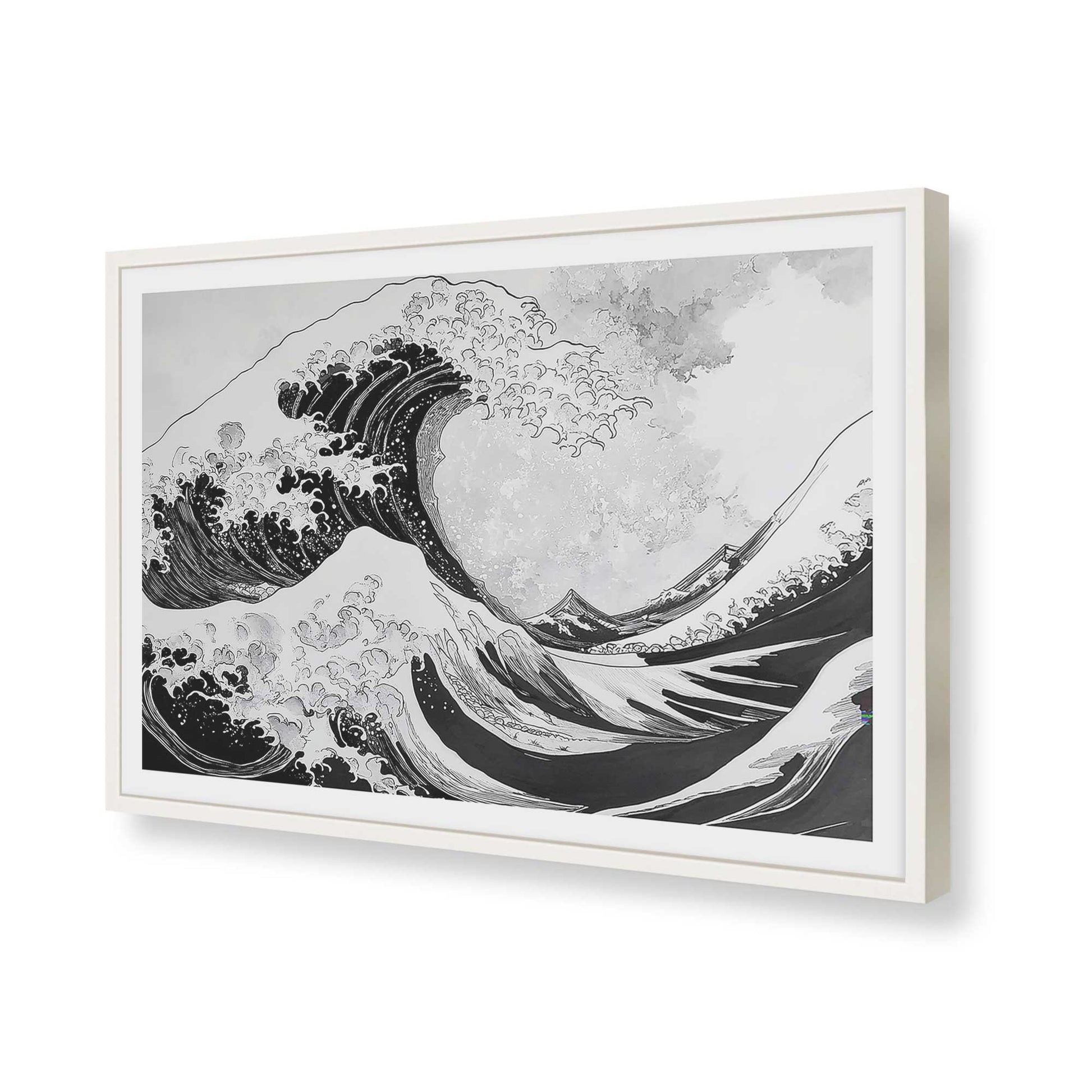 [Color:Opaque White], Picture of art in a Opaque White frame of the corner