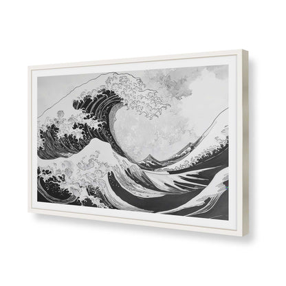 [Color:Opaque White], Picture of art in a Opaque White frame of the corner