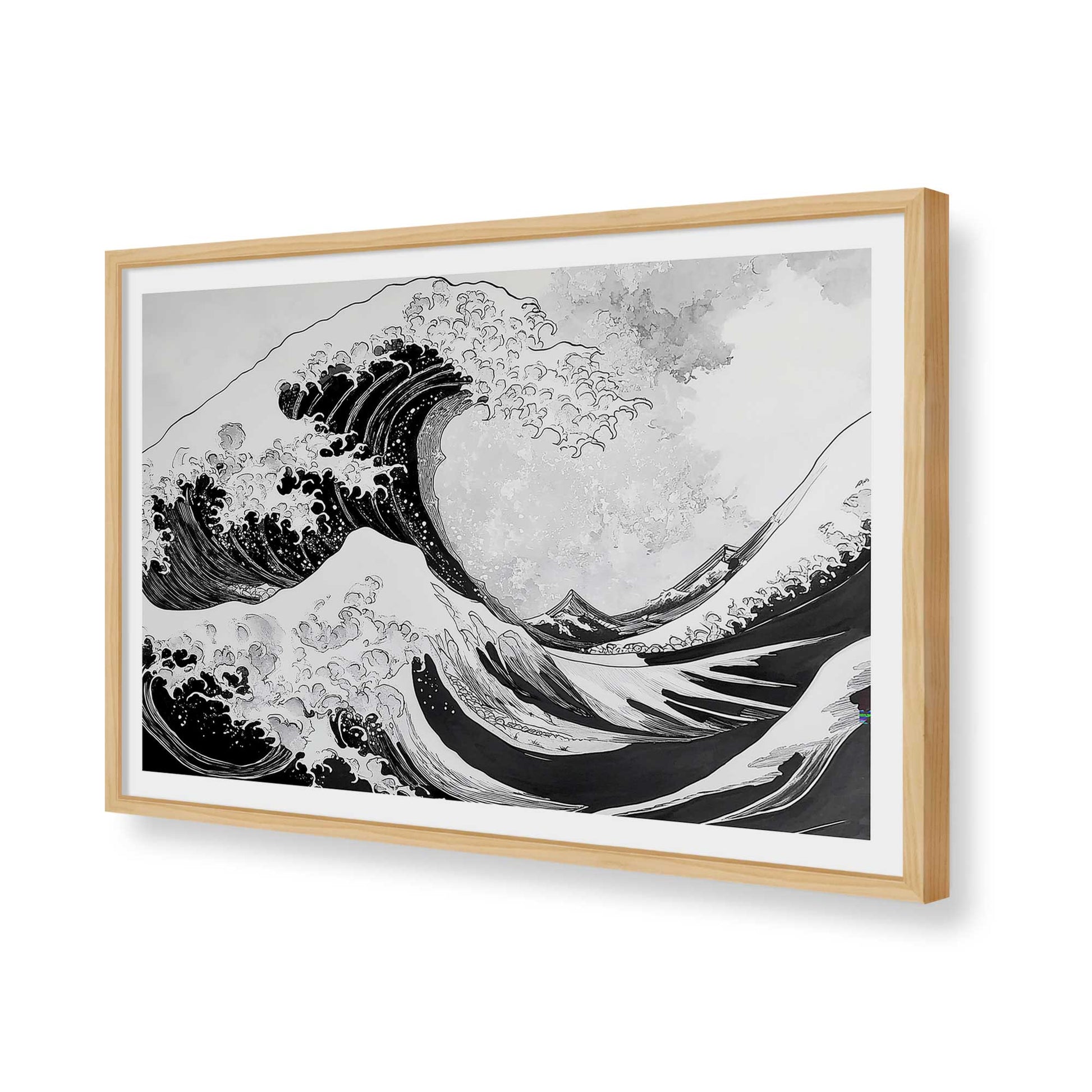 [Color:American Maple], Picture of art in a American Maple frame of the corner
