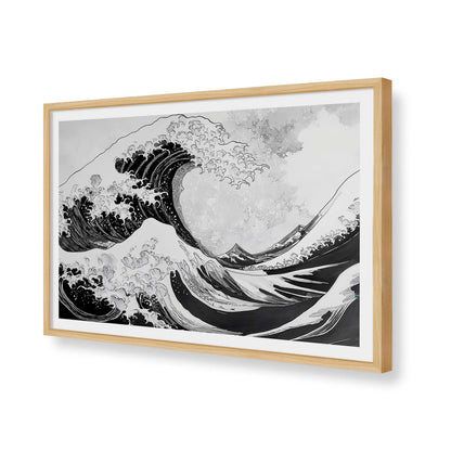 [Color:American Maple], Picture of art in a American Maple frame of the corner