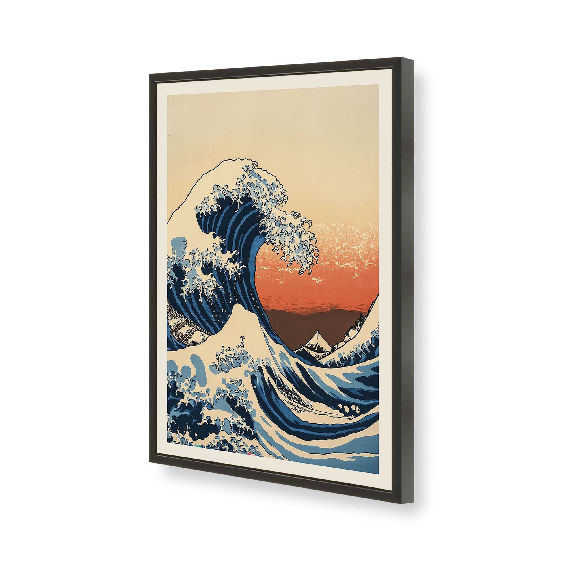 [Color:Satin Black], Picture of art in a Satin Black frame of the corner