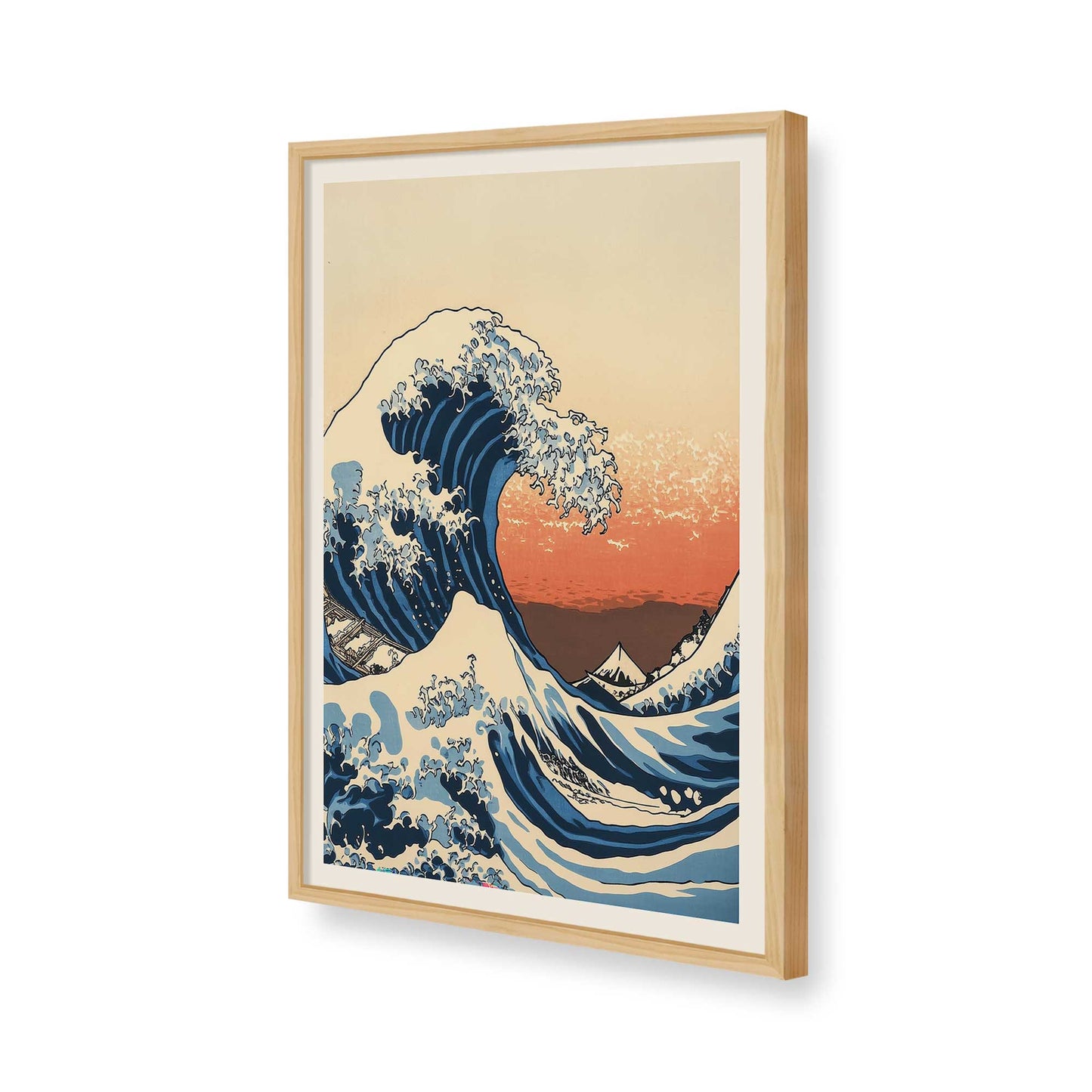 [Color:American Maple], Picture of art in a American Maple frame of the corner