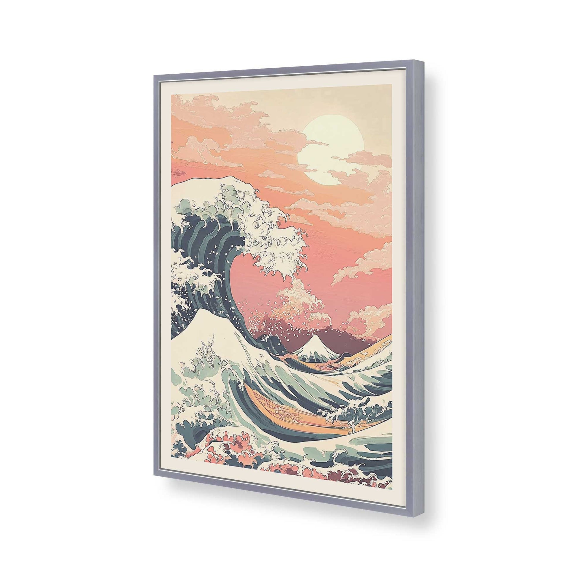 [Color:Polished Chrome], Picture of art in a Polished Chrome frame of the corner