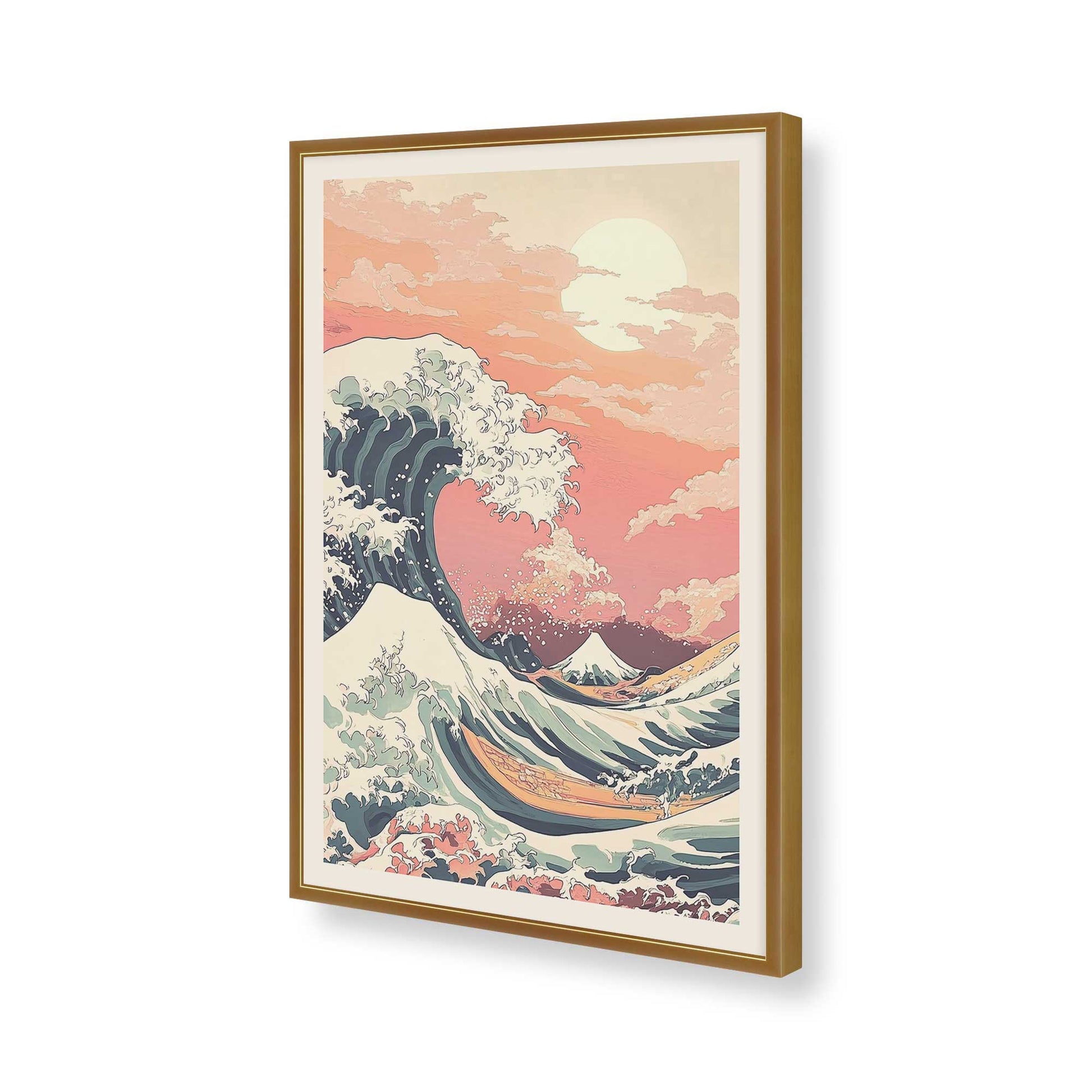 [Color:Polished Gold], Picture of art in a Polished Gold frame of the corner