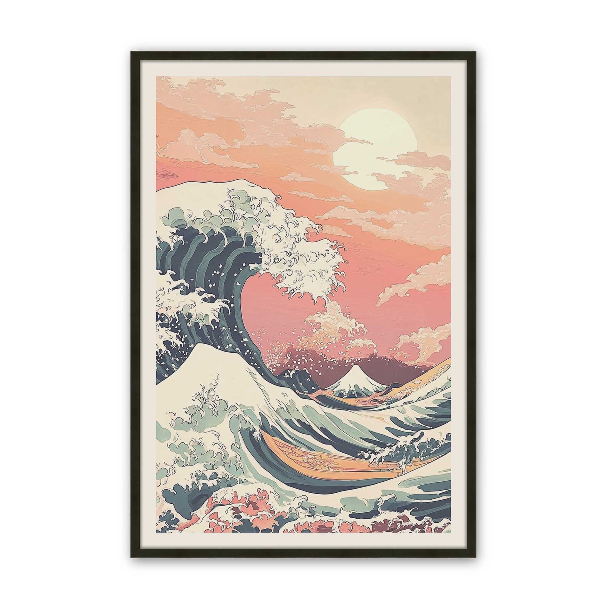 [Color:Satin Black], Picture of art in a Satin Black frame