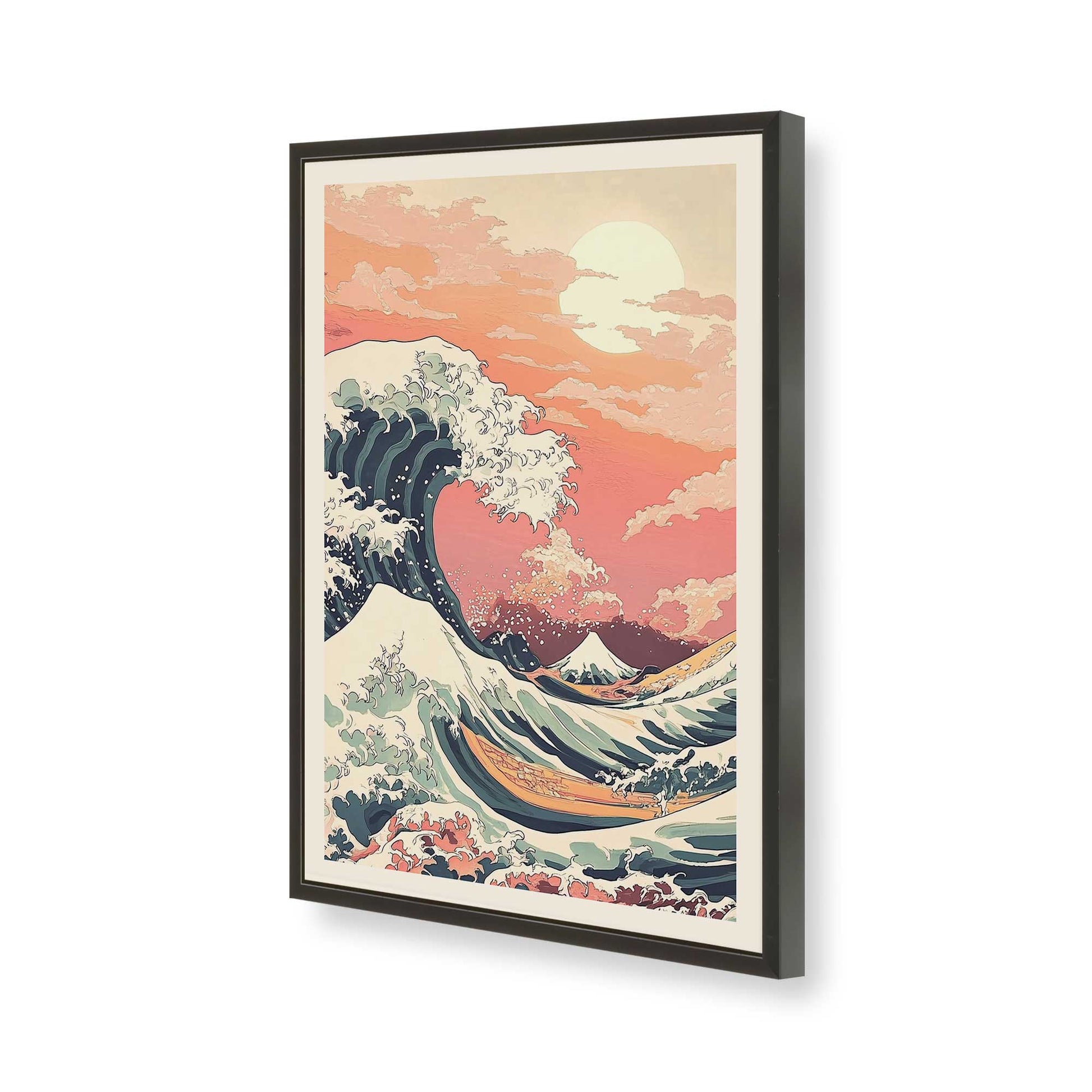 [Color:Satin Black], Picture of art in a Satin Black frame of the corner